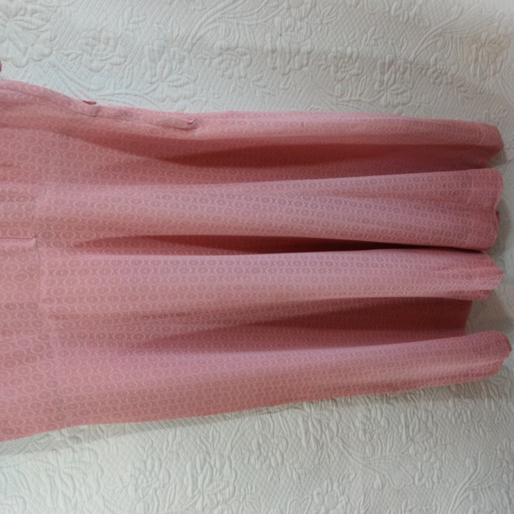 Vintage 1940s Sheer Lace Pink Evening Party Dress With Rhinestone Buttons - Picture 7 of 15